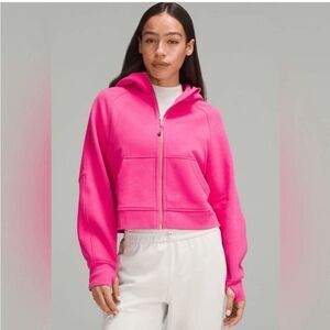 Lululemon Sonic Pink Scuba Oversized Full Zip Up Hoodie Women's Size XS/Small